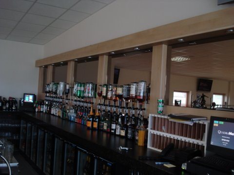 Bespoke back bar built by our joiners